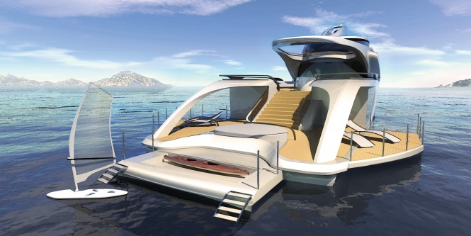 Luxury Superyacht concept CERCHIO designed by Baoqi Xiao