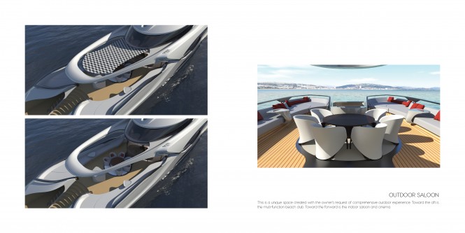 Outdoor Saloon - Superyacht concept CERCHIO designed by Baoqi Xiao