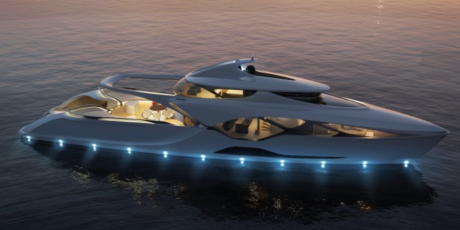 Superyacht concept CERCHIO designed by Baoqi Xiao