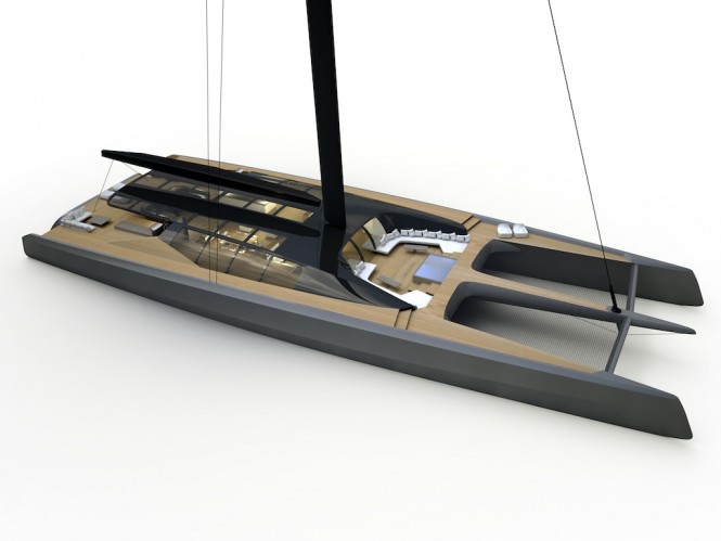 Innovative New BlackCat Multihull Superyacht Concept 
