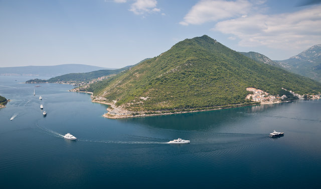 The superyacht Cruise in Company explore the Bay of Kotor - Photo Jeff Brown