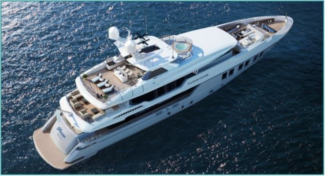Turquoise New 47m Yacht NB60 - aft view