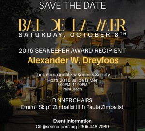 SeaKeepers BAL DE LA MER 2016 To Be Held in Florida