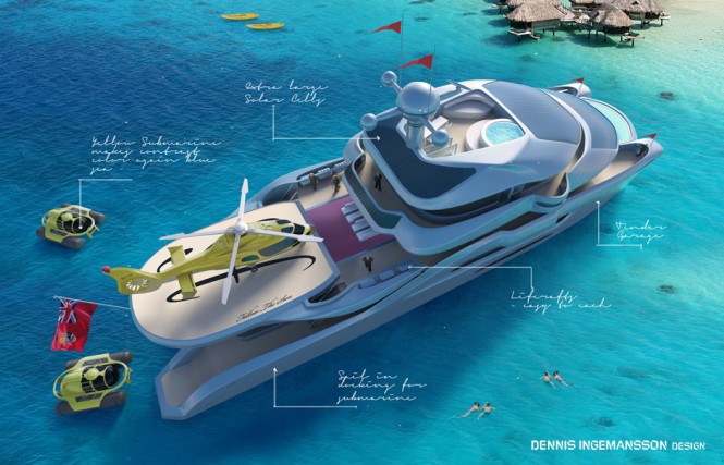 Follow The Sun - a ultra-luxurious catamaran concept by Dennis Ingemansson