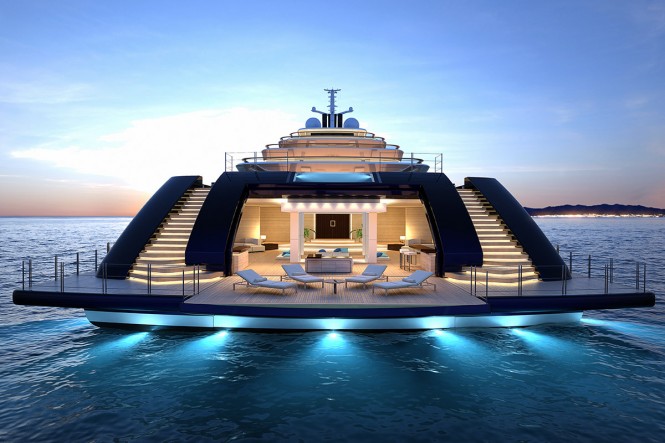 Motor Yacht GLEAM - Opens Itself to the Ocean Lifestyle - Stern View
