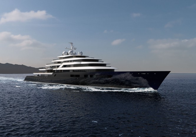 Motor Yacht GLEAM - Underway from Bow