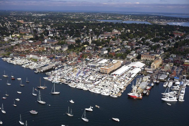 Aerial view from the 2015 Newport International Boat Show.