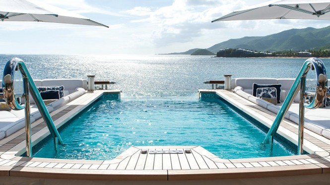 Superyacht QUATTROELLE  Aft Deck Pool