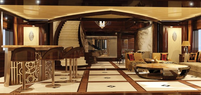 Luxury yacht KISMET - Main saloon