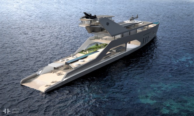 Hareide 108 m hybrid Mega Yacht Concept 5