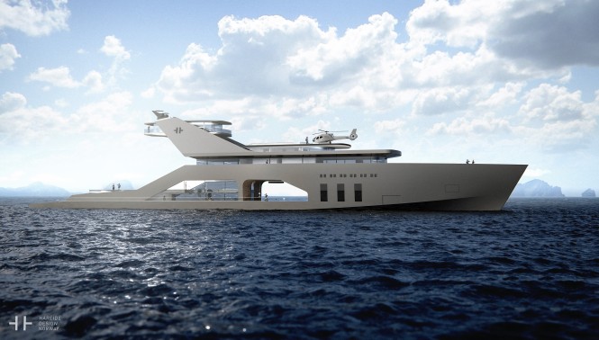 Hareide 108 m hybrid Mega Yacht Concept1