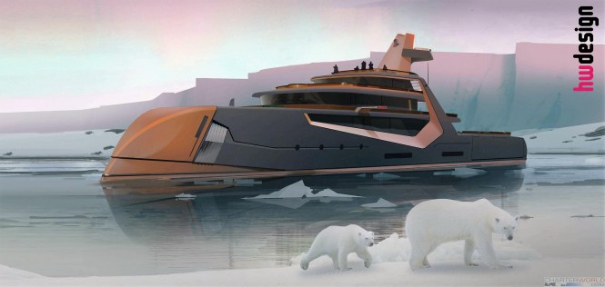 Henry Ward Design - 66m Explorer Yacht - Polar Scene