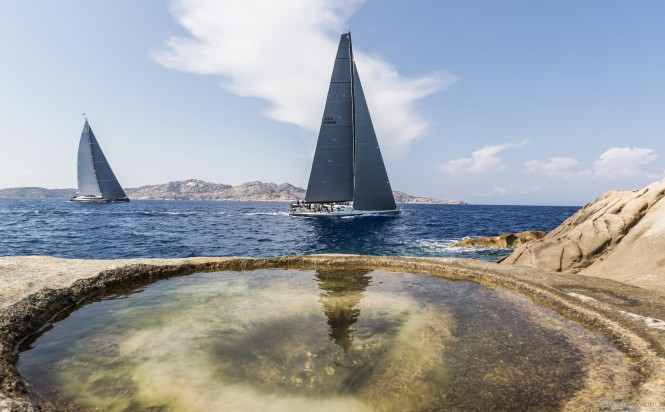 Racing off the Costa Smeralda's spectacular course. Photo ©: ROLEX / Carlo Borlenghi