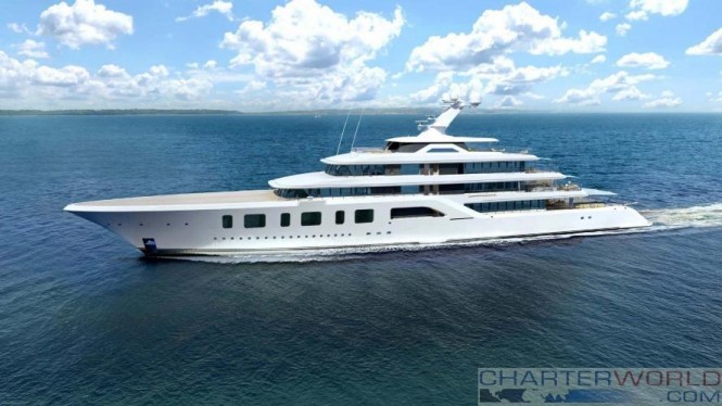 Sinot Exclusive Yacht Design - Superyacht Aquarius or Project Touchdown renderings - profile