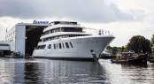 Superyacht AQUARIUS at her Launch - image by Feadship