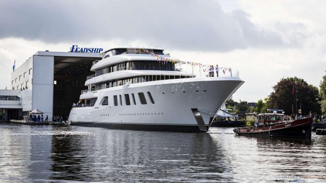 Superyacht AQUARIUS at her Launch - image by Feadship