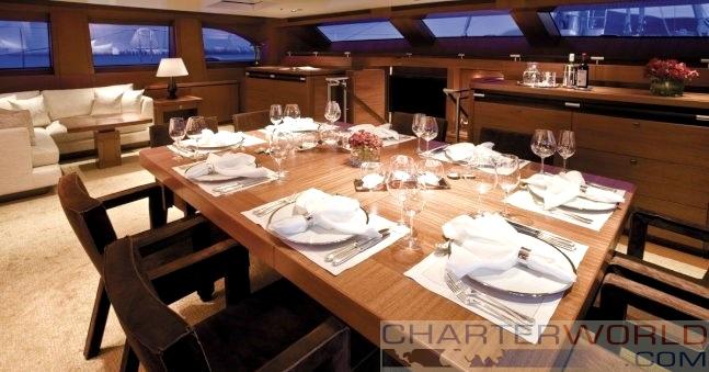 Sailing yacht ETHEREAL - Upper salon dining