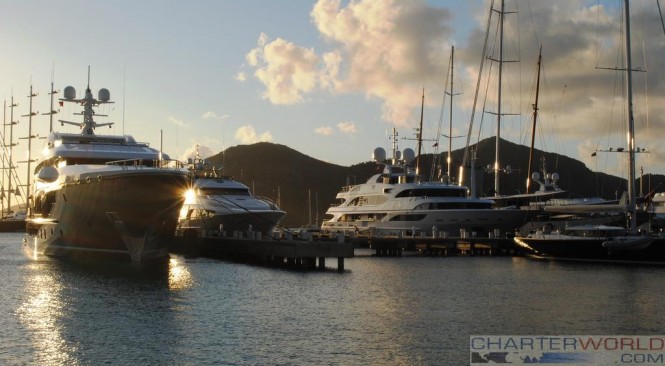 Superyachts in Antigua by Jason Jordaan