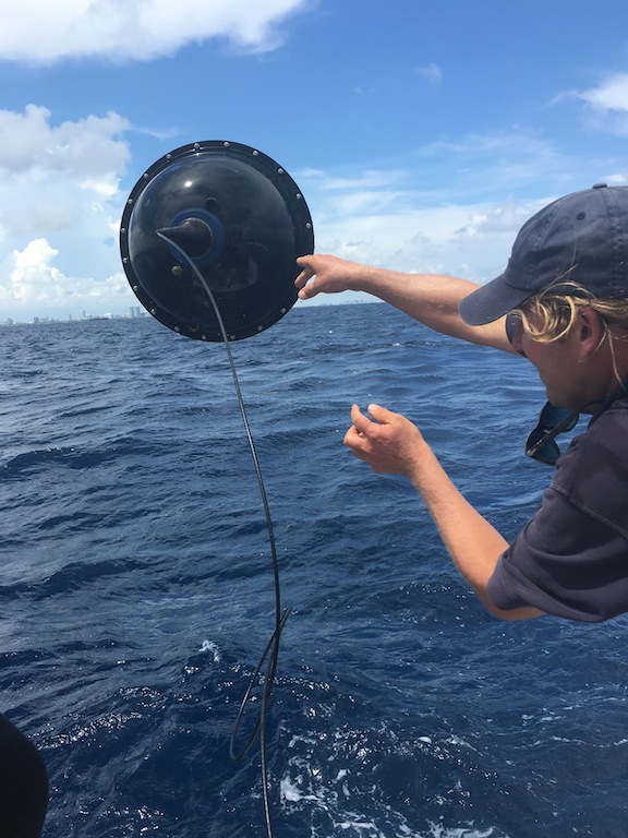 Drifter deployment aboard D/Y Forget About It into the Gulf Stream near Miami FL