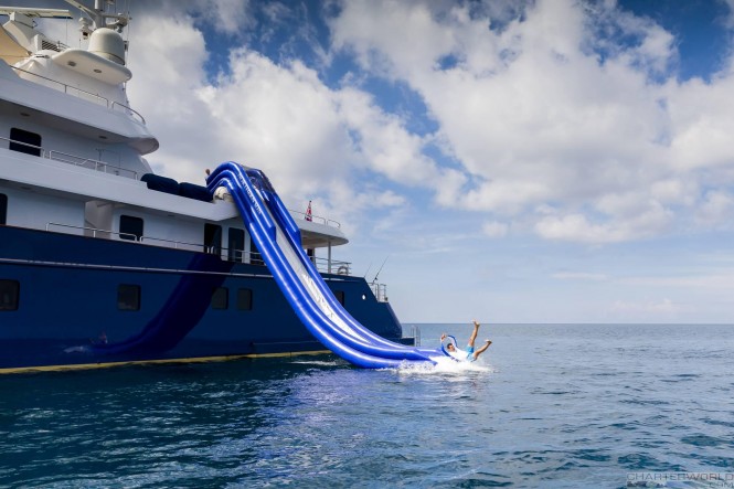 Charter Yacht Northern Sea and its Water Slide 