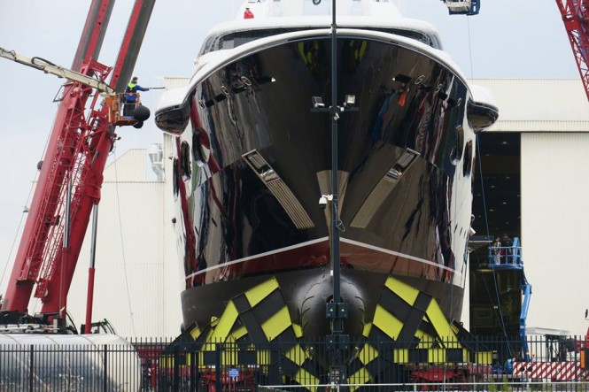 Oceanco Yacht Y715 Launch of 88.8 m - Bow - Image by Dutch Yachting
