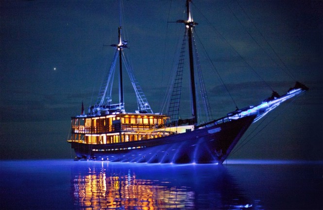 The beautiful traditional Indonesian luxury sailing yacht DUNIA BARU - - Photo courtesy of Asia Superyacht Rendezvous