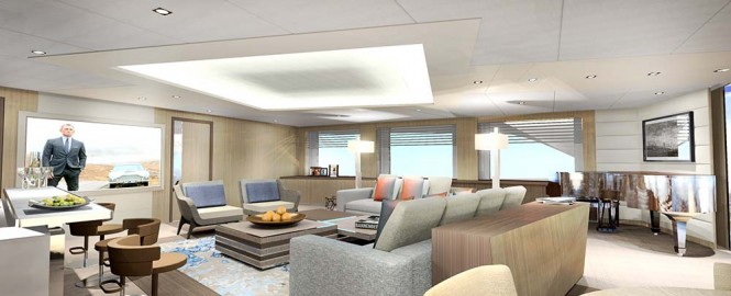 Project Balance. Sky lounge. Photo by Benetti Yachts 