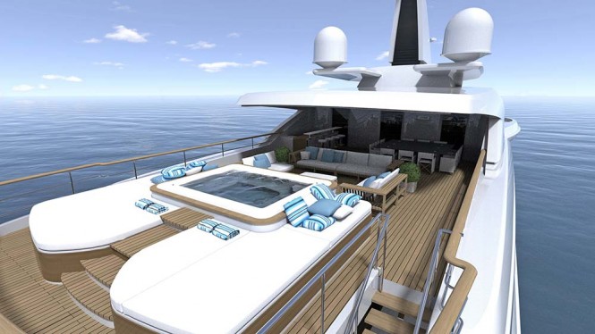 Project Balance Sundeck Spa Pool. Photo by Benetti Yachts