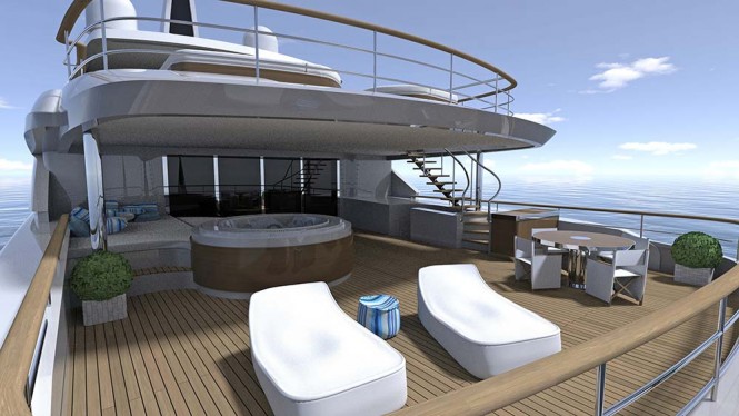 Project Balance. Upper Deck. Photo by Benetti Yachts