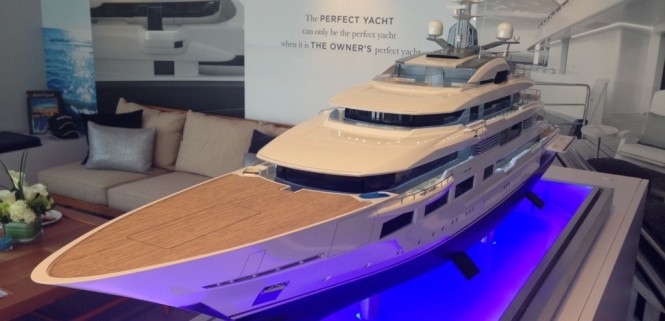 Presentation of Project Yasmin. Model of the superyacht 