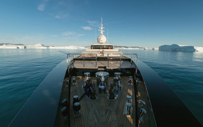 Private Yacht Galileo G at Disko Bays largest Glacier - photo by Simon McNeish