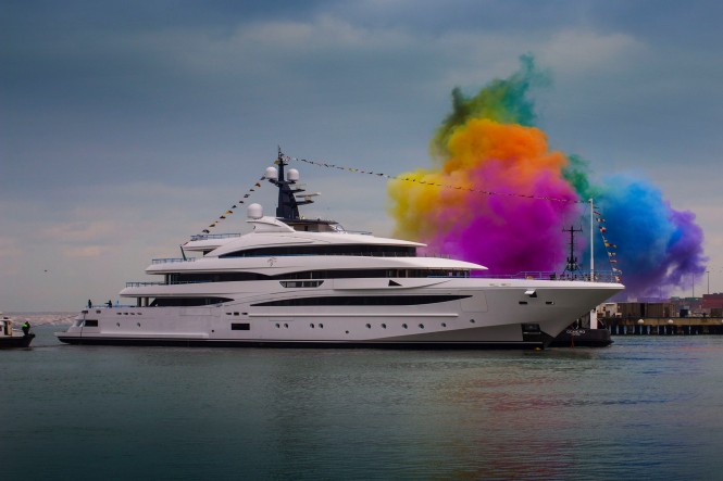 74m CLOUD 9 at her launch by CRN