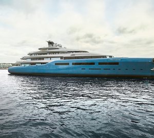Official photos and info on the huge 98m mega yacht AVIVA released by Abeking & Rasmussen