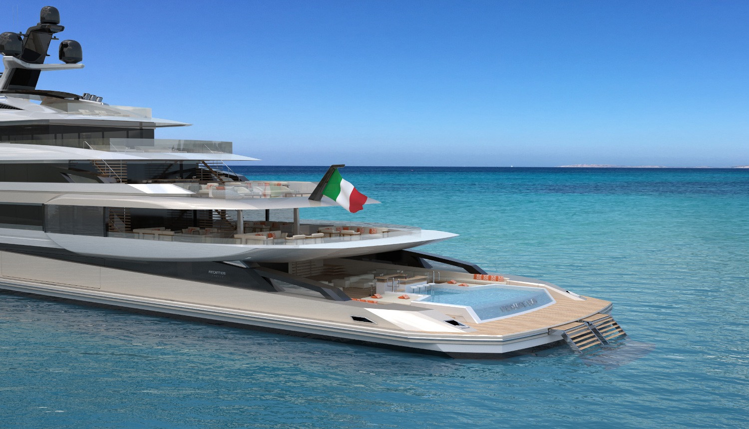 WATCH 123m Superyacht Concept Private Bay — Yacht Charter & Superyacht