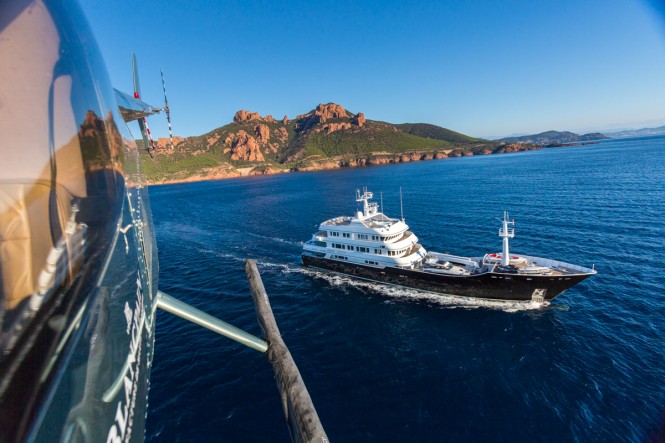 Photoshoot from a helicopter. Photo credit Q&K