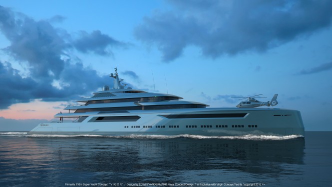 110m explorer yacht concept from Virgin Concept Yachts Monaco
