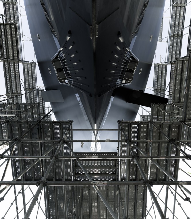 Scaffoldings around MY Air @MonacoMarine