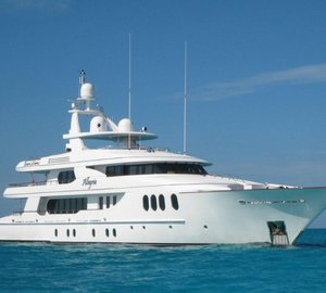 Superyacht Allegria available for charter in the Bahamas this spring and the West Mediterranean this summer