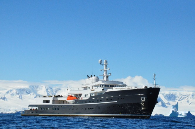 Motor yacht Legend in Antartica