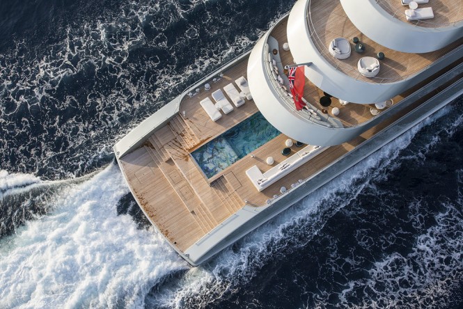 Motor Yacht Savannah by Feadship - Helicopter View - Photo by Jeff Brown