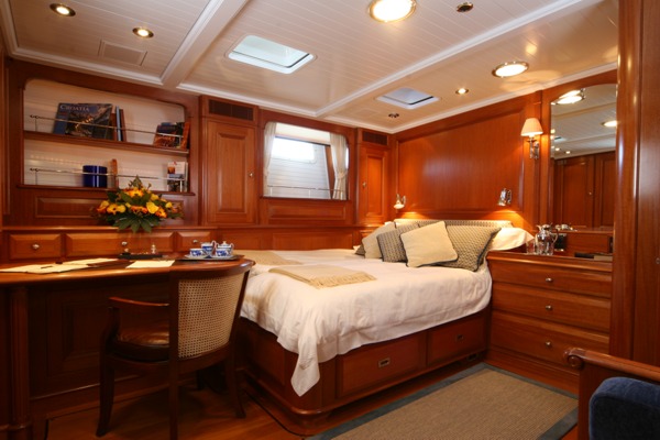 S/Y CAVALLO Master suite - Photo credit Baltic Yachts