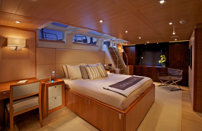 The Master suite aboard SY SARISSA