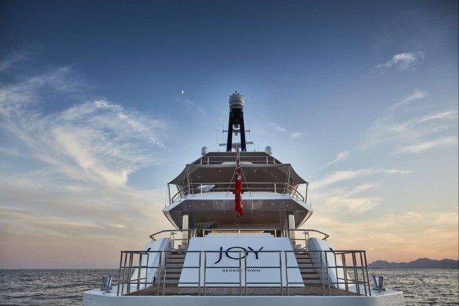 Yacht JOY Aft View - Copyright Feadship