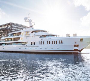 Lurssen Officially Announces Launch of 74m mega yacht AURORA