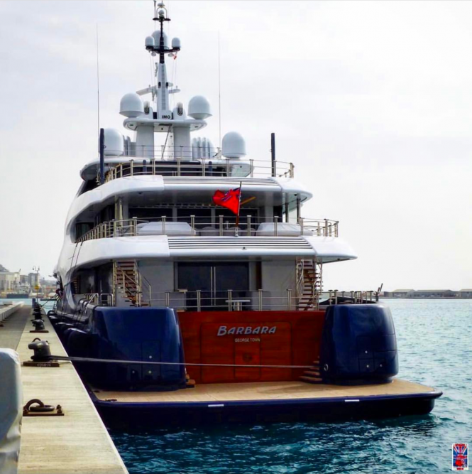 Brand new superyacht Barbara. Photo via @superyachts_gibraltar