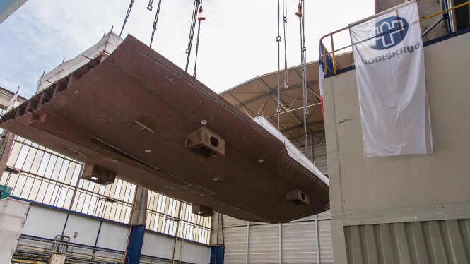 Keel laid on 80m superyacht project by Nobiskrug
