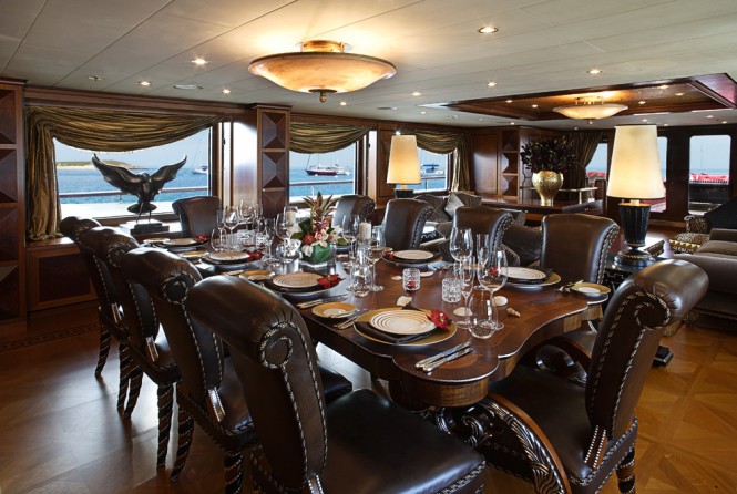 Luxury yacht DENIKI - Formal dining