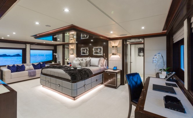 M/Y KING BABY - Master suite located on the main deck