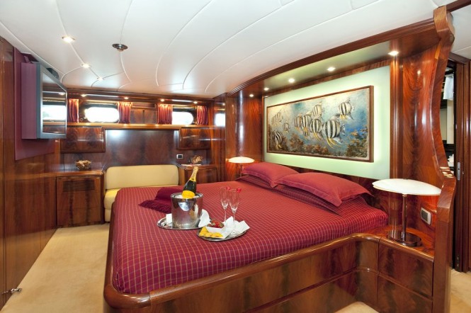 Master suite aboard M/Y CENTO