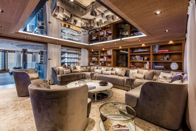 Mega yacht SUERTE - Saloon by Margherita Casprini